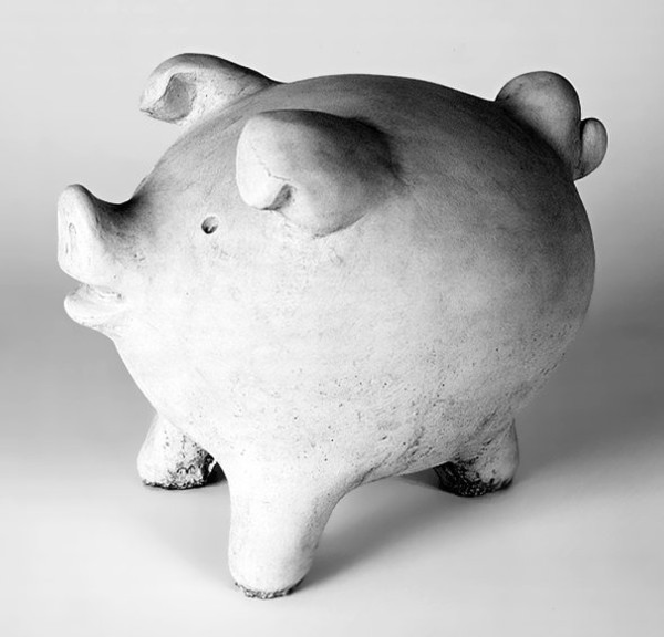 Cement piggy bank statue Chanchito Pig Sculpture for outdoor use
